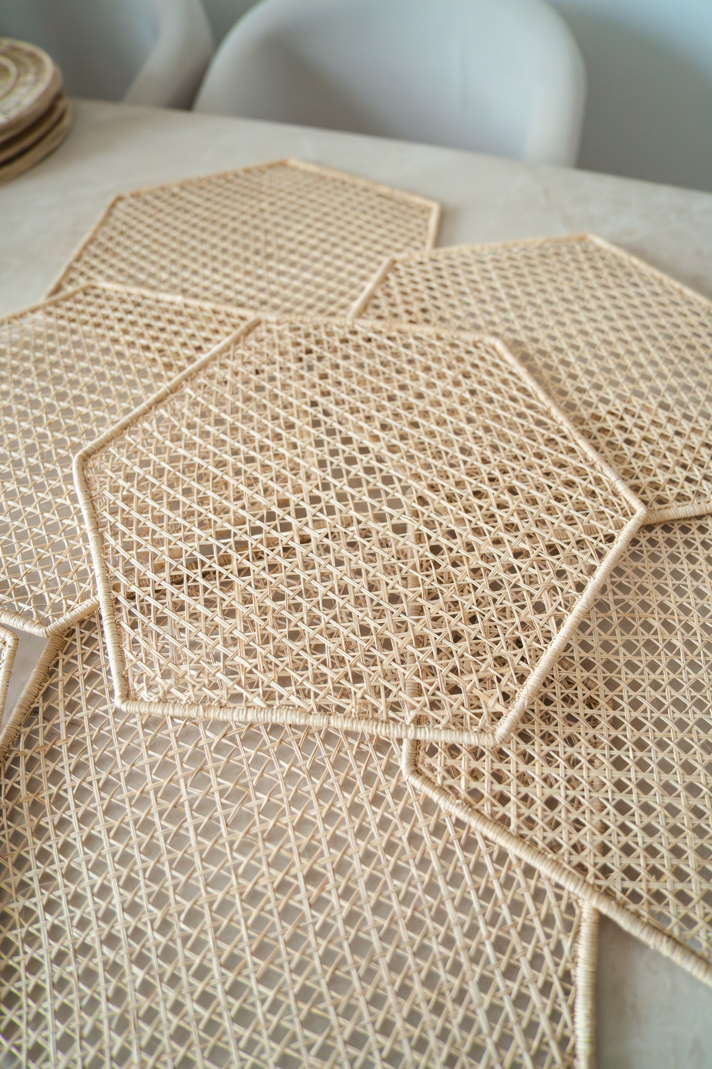 Set Individuales Iraca Hexagonal