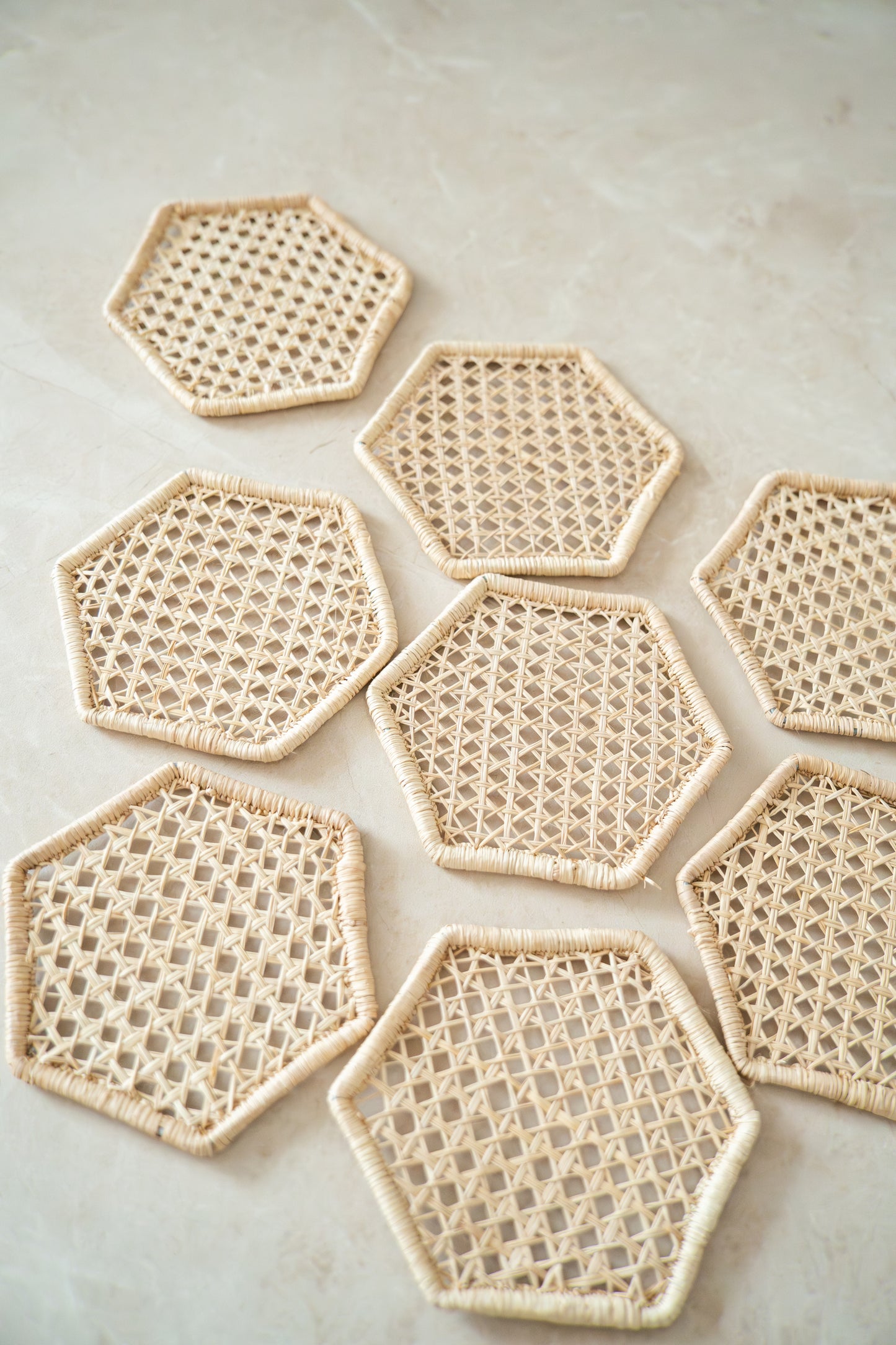 Set Individuales Iraca Hexagonal