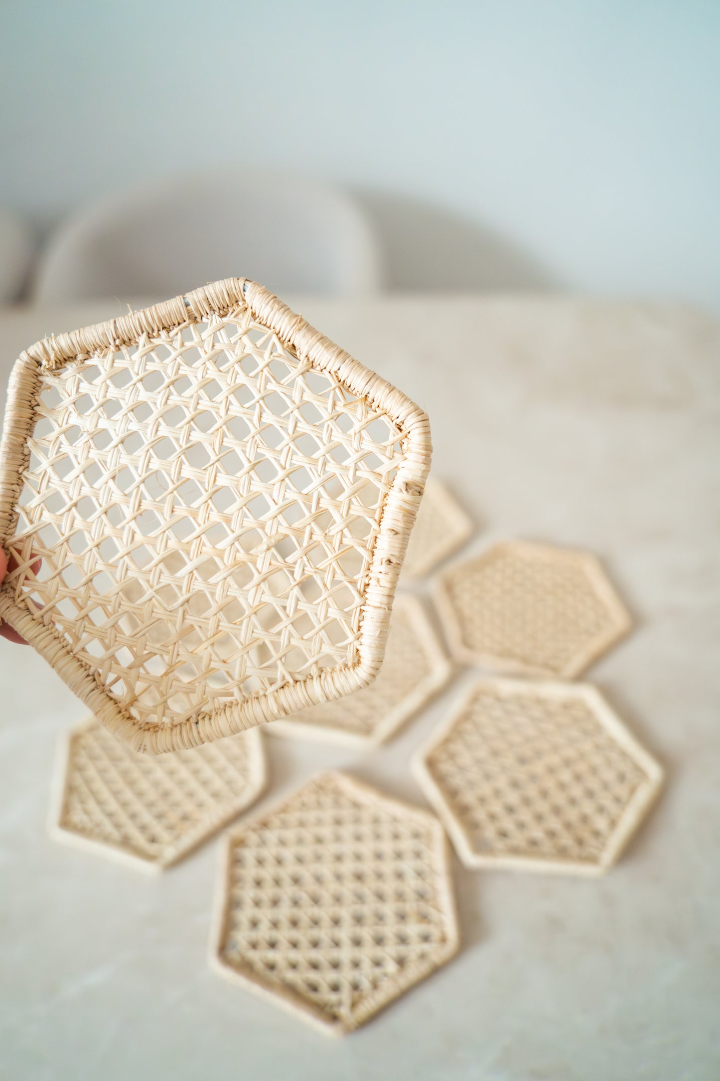 Set Individuales Iraca Hexagonal